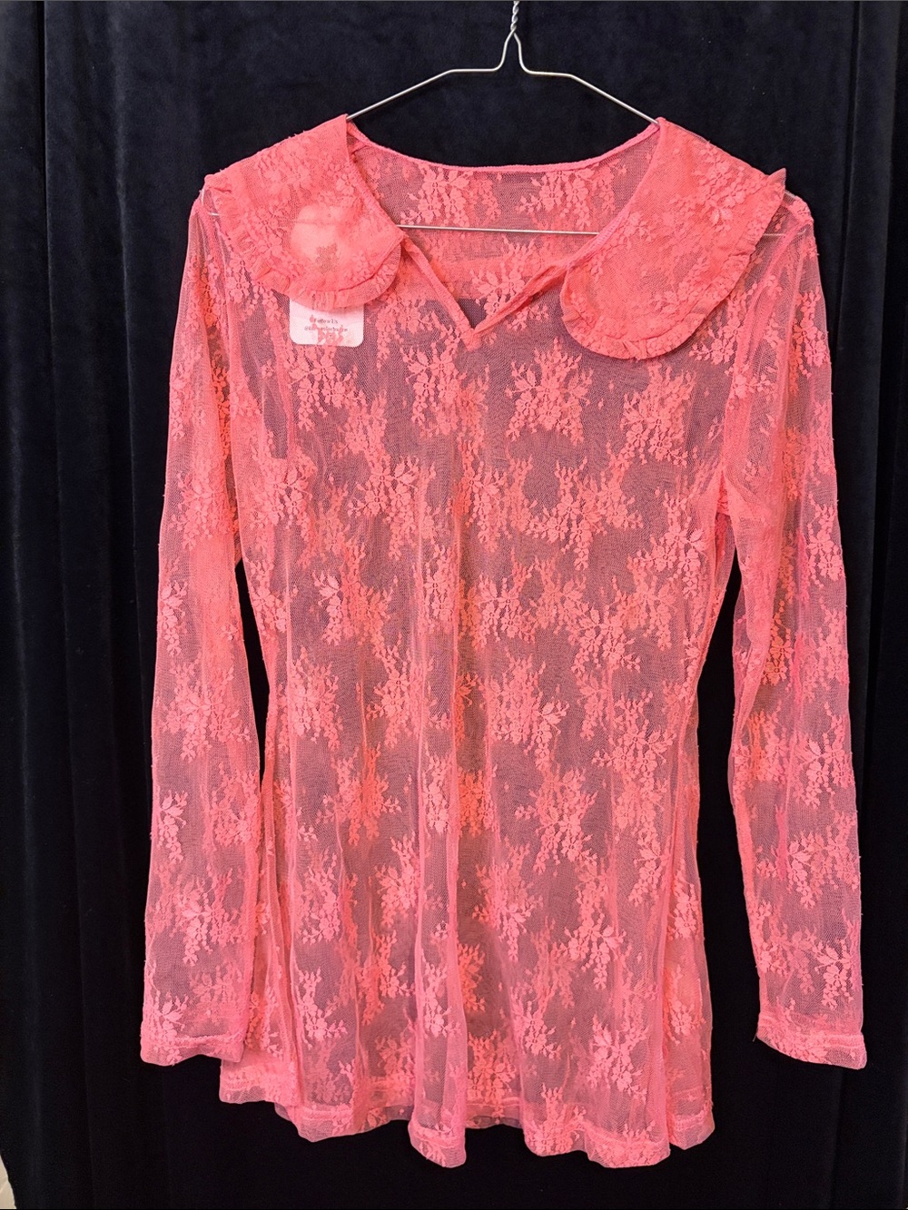 NWT Turquoise Haven mesh with collar coral color size small